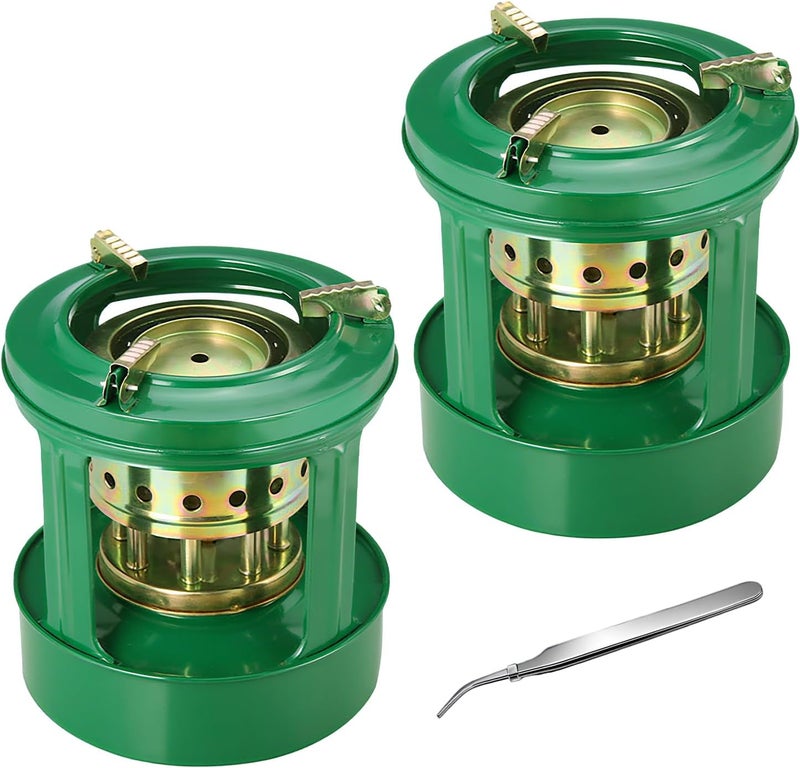 CHADWICK Camping Picnic Burner Furnace, Efficient Portable Camping Stove, Backpacking Oil Stoves Cooker Cookware, Handy Outdoor Portable Kerosene Stove (Round-2PC) - Image 1